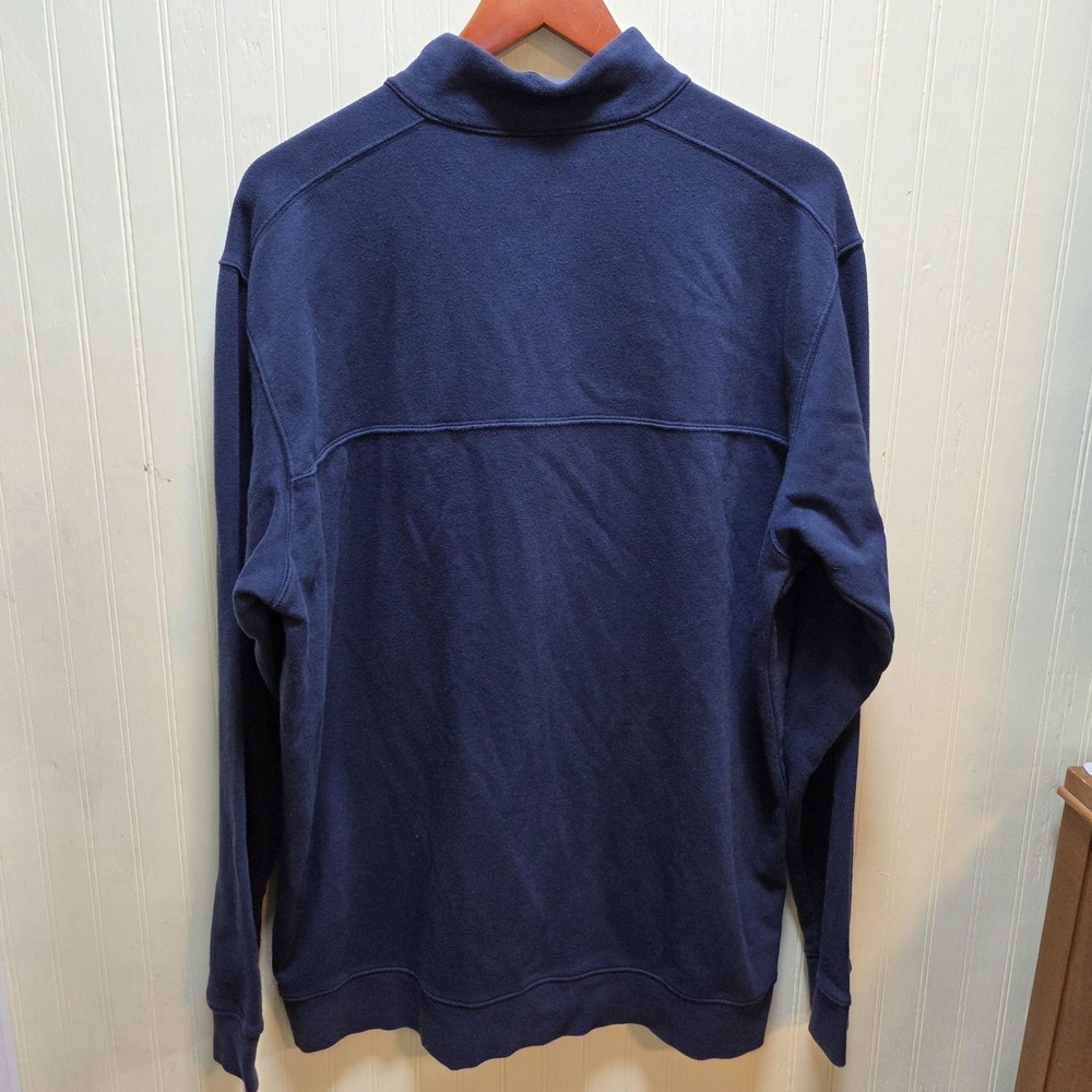 Columbia Sweatshirt Mens XLT Tall Blue Fleece Quarter Zip Mock Neck Pullover - Picture 3 of 8